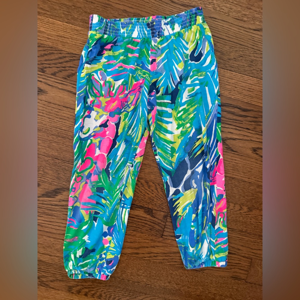 Lily Pulitzer Girls Floral Jogger Pants - Size Medium S